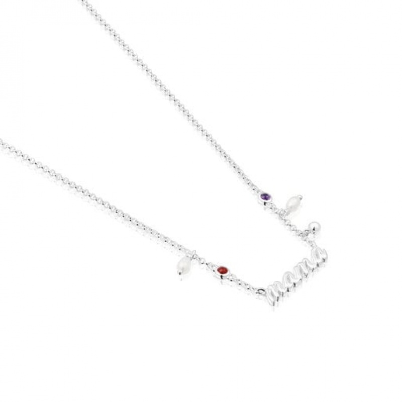 Tous Mama With Cultured Pearls Halskette Silber | Österreich-YZOGRP762
