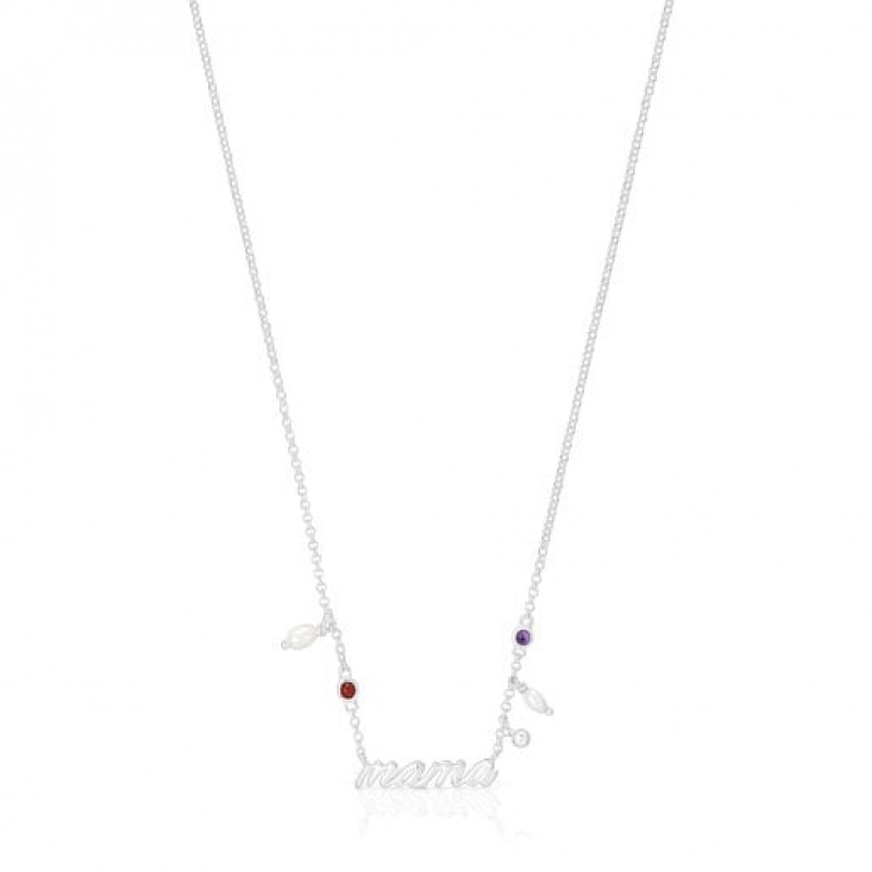 Tous Mama With Cultured Pearls Halskette Silber | Österreich-YZOGRP762