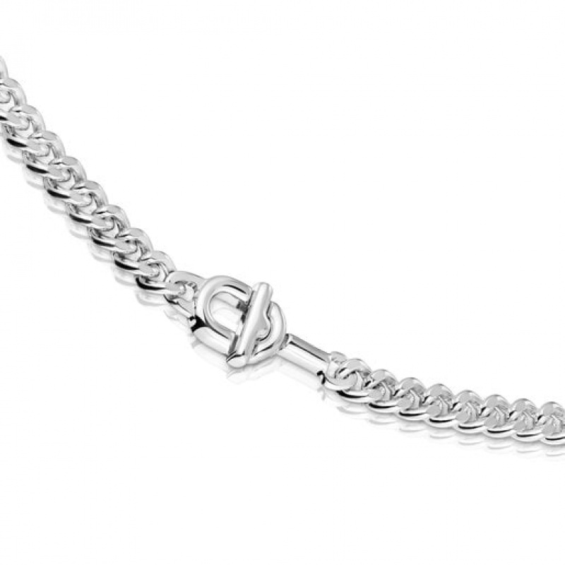 Tous Manifesto Curb Choker Kettenriemen Silber | Österreich-KQIBHO921
