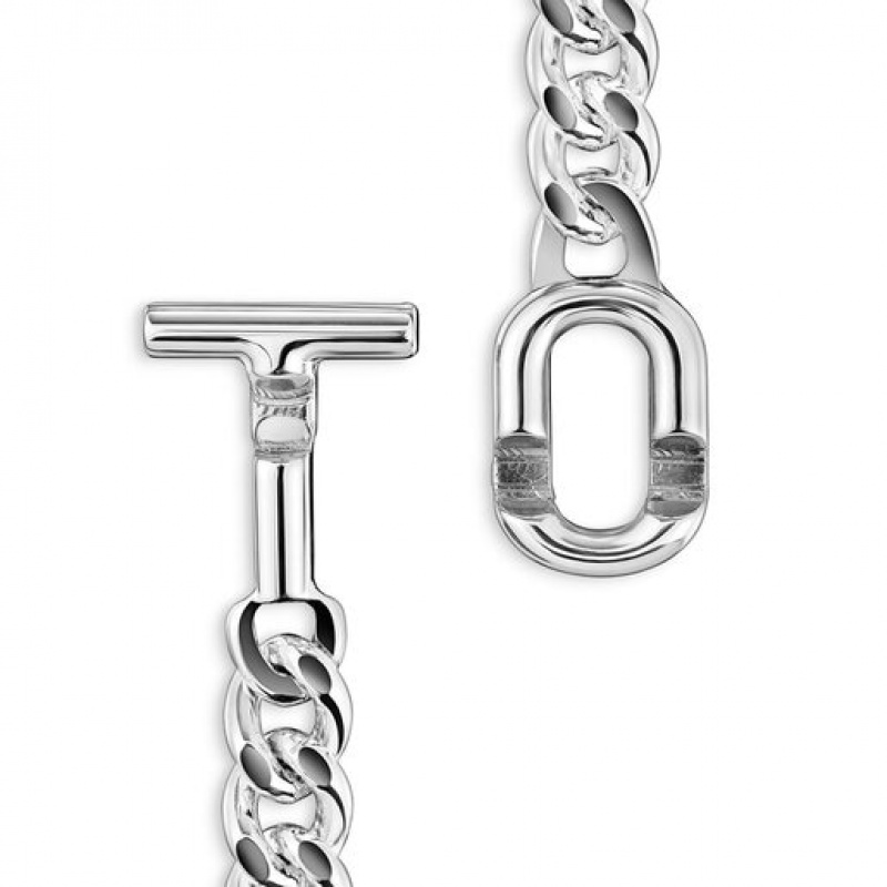 Tous Manifesto Curb Choker Kettenriemen Silber | Österreich-KQIBHO921