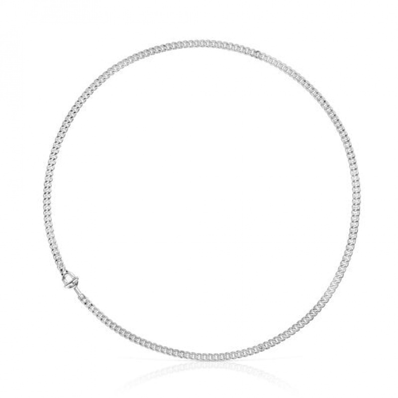 Tous Manifesto Curb Choker Kettenriemen Silber | Österreich-KQIBHO921