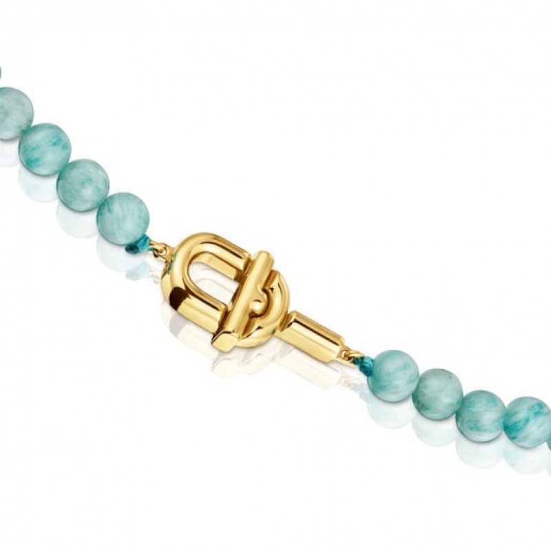 Tous Manifesto With Amazonite Halskette Hellblau Gold | Österreich-JDUTBX463