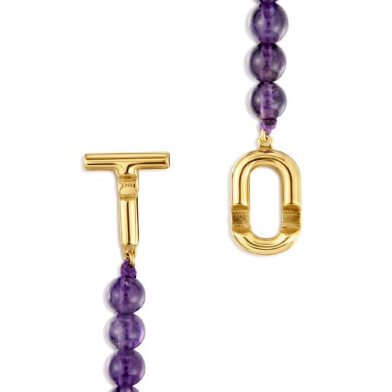 Tous Manifesto With Amethyst Armband Gold Lila | Österreich-WUIOVK726