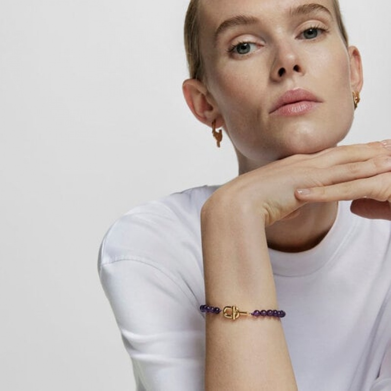 Tous Manifesto With Amethyst Armband Gold Lila | Österreich-WUIOVK726