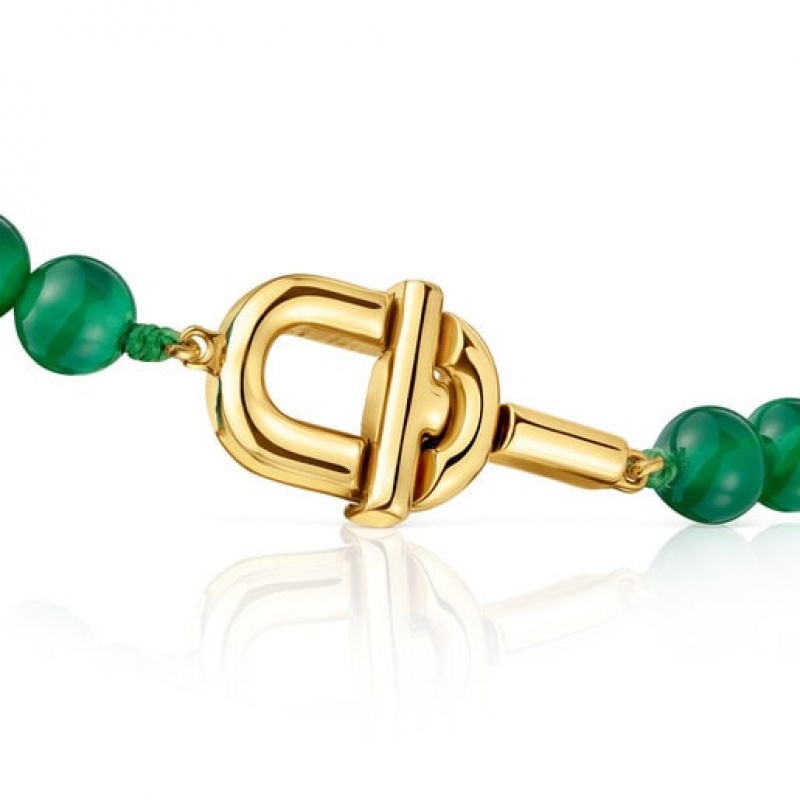 Tous Manifesto With Chalcedony Armband Grün Gold | Österreich-NJXCEL150