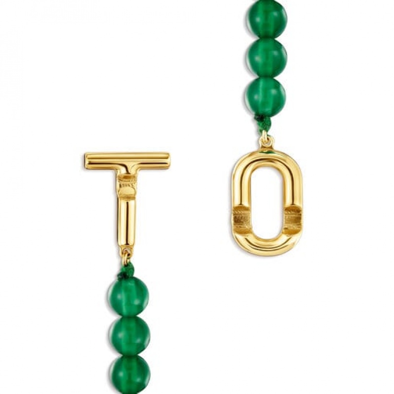 Tous Manifesto With Chalcedony Armband Grün Gold | Österreich-NJXCEL150