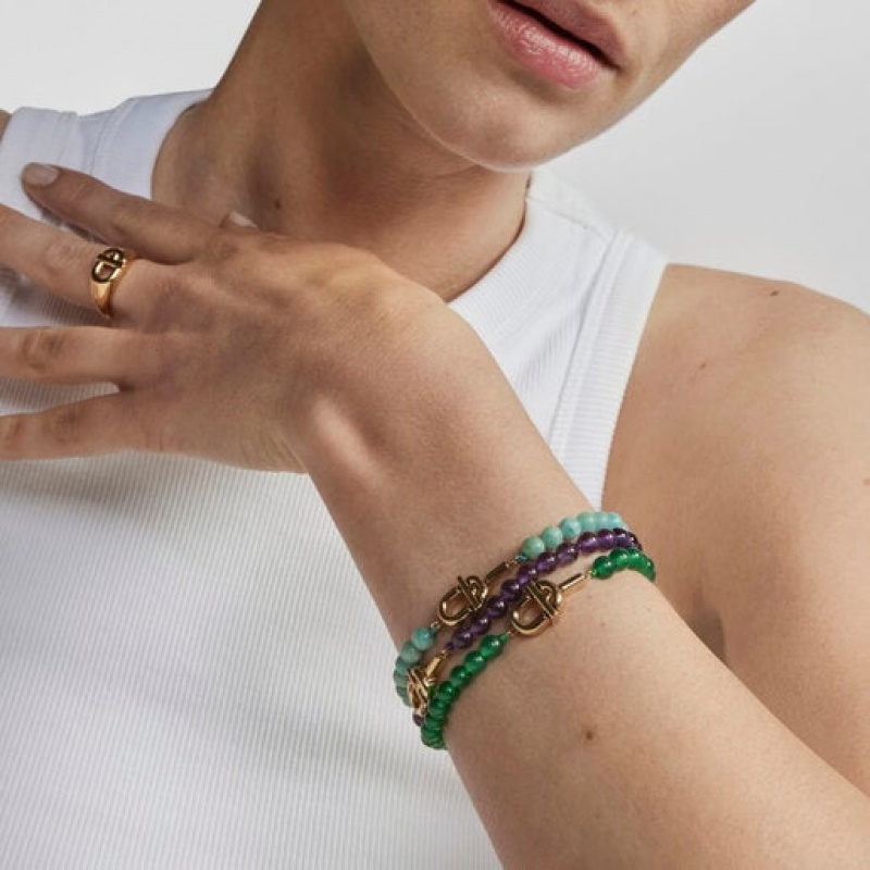 Tous Manifesto With Chalcedony Armband Grün Gold | Österreich-NJXCEL150