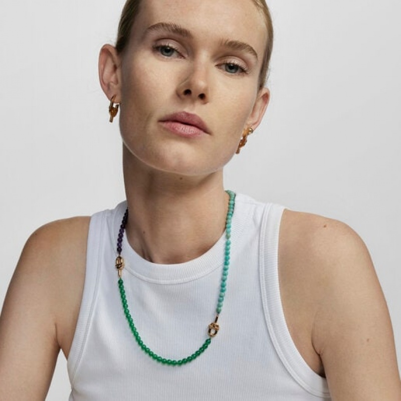 Tous Manifesto With Chalcedony Armband Grün Gold | Österreich-NJXCEL150