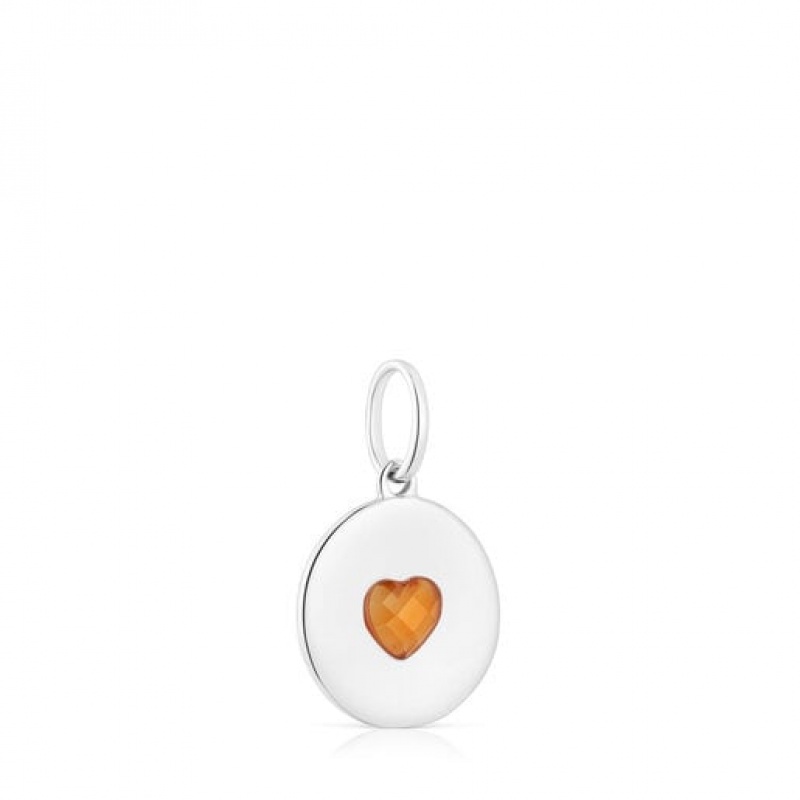 Tous Medallion With Carnelian Heart Aelita Anhänger Silber | Österreich-HUJMWR173