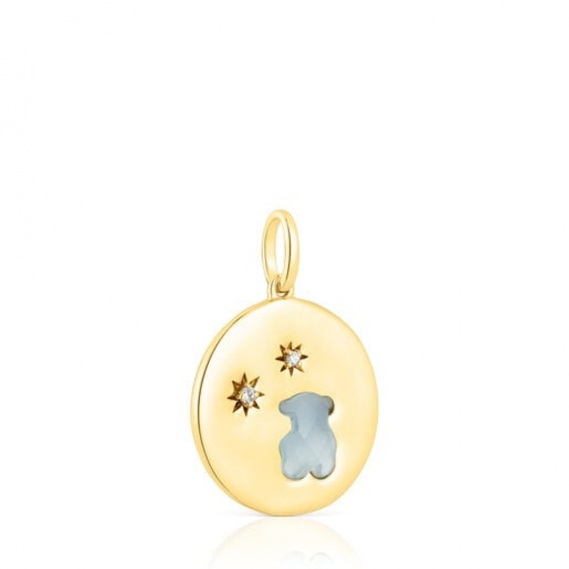 Tous Medallion With Diamonds Anhänger Gold | Österreich-MHUGDE807