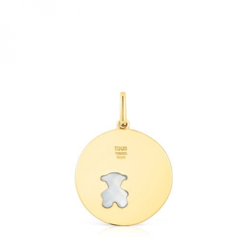 Tous Medallion With Diamonds Anhänger Gold | Österreich-MHUGDE807