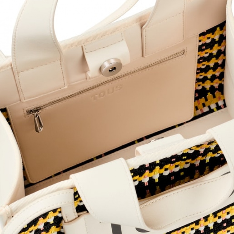 Tous Medium Amaya Braided Handtasche Gelb Schwarz | Österreich-GTDMHI195