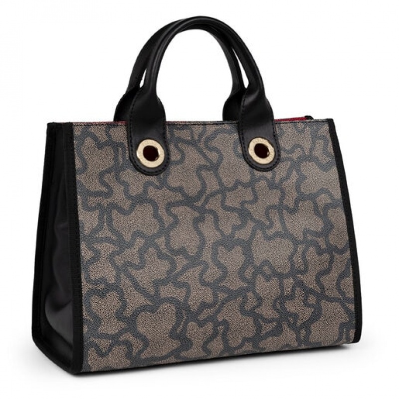Tous Medium Amaya Kaos Icon Handtasche Schwarz Rot | Österreich-BEPNVW831