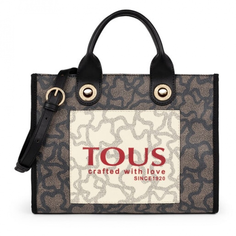 Tous Medium Amaya Kaos Icon Handtasche Schwarz Rot | Österreich-BEPNVW831