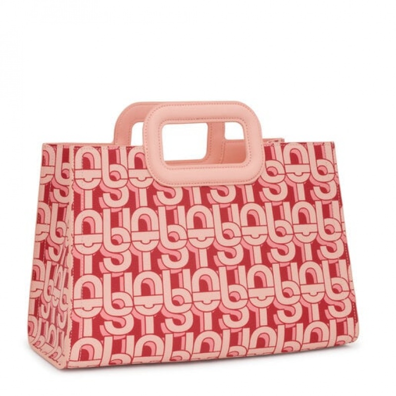 Tous Medium Amaya Manifesto Handtasche Rot Beige | Österreich-THEKDS594