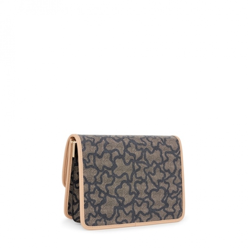 Tous Medium Audree Kaos Icon Umhängetasche Schwarz Beige | Österreich-KAQPZI068