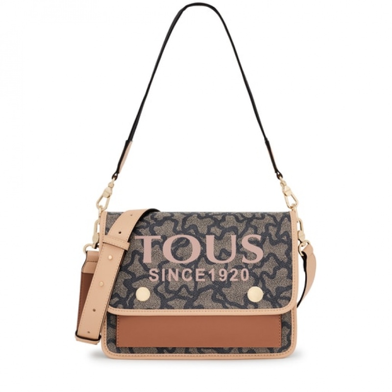 Tous Medium Audree Kaos Icon Umhängetasche Schwarz Beige | Österreich-KAQPZI068