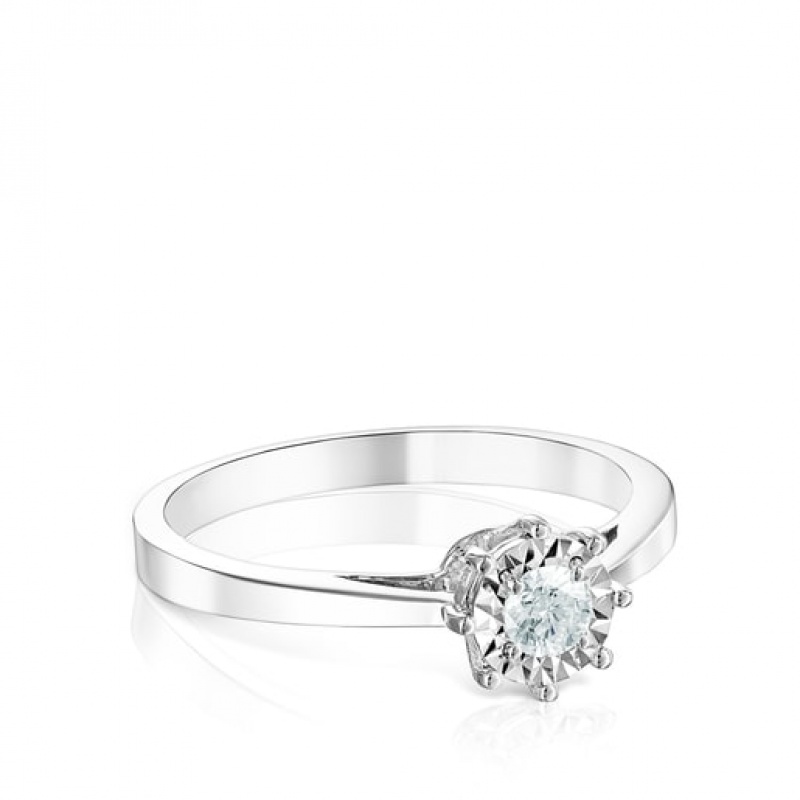 Tous Medium Diamond Rosette Les Classiques Ring Silber | Österreich-VYUCKZ583