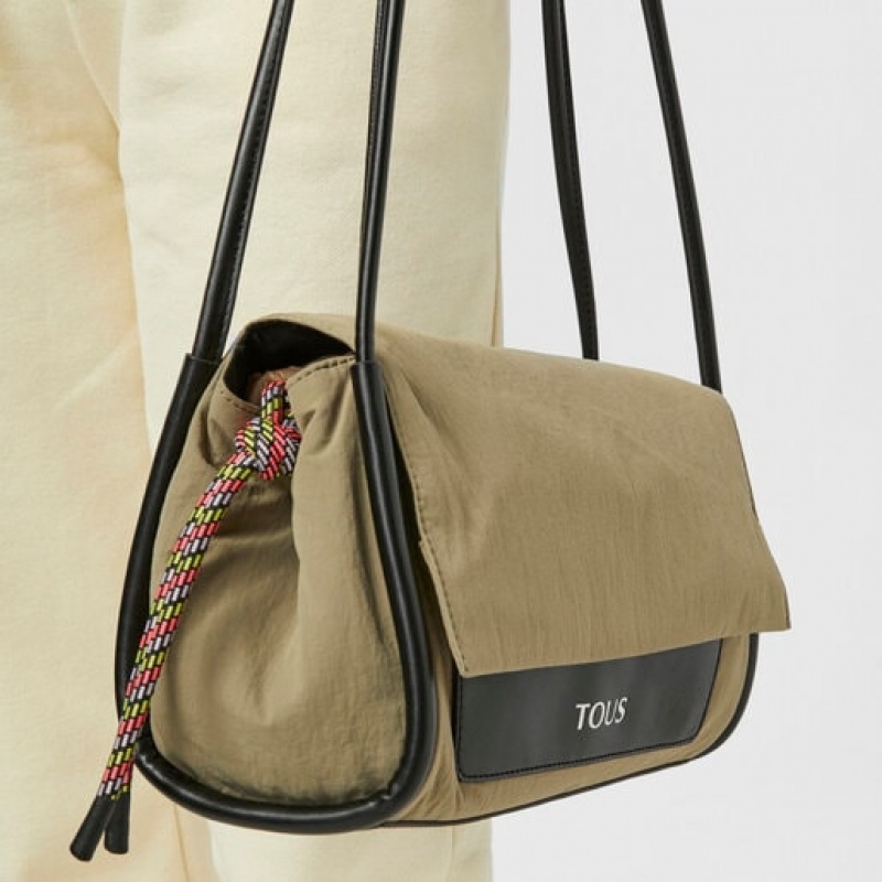 Tous Medium Empire Baumwoll Umhängetasche Khaki | Österreich-FYKNBD647