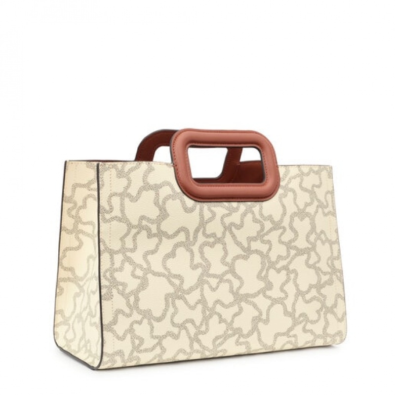 Tous Medium Kaos Icon Amaya Handtasche Beige | Österreich-SDZGIM462