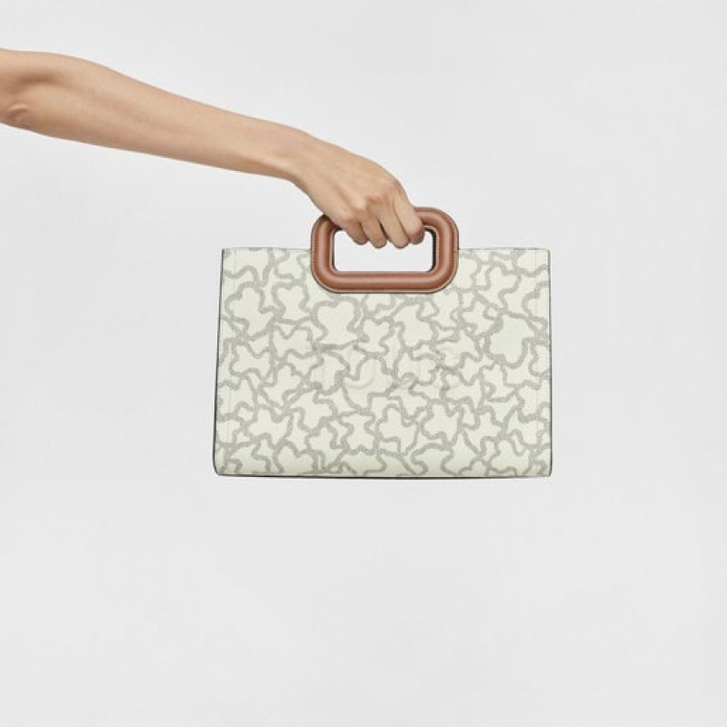 Tous Medium Kaos Icon Amaya Handtasche Beige | Österreich-SDZGIM462