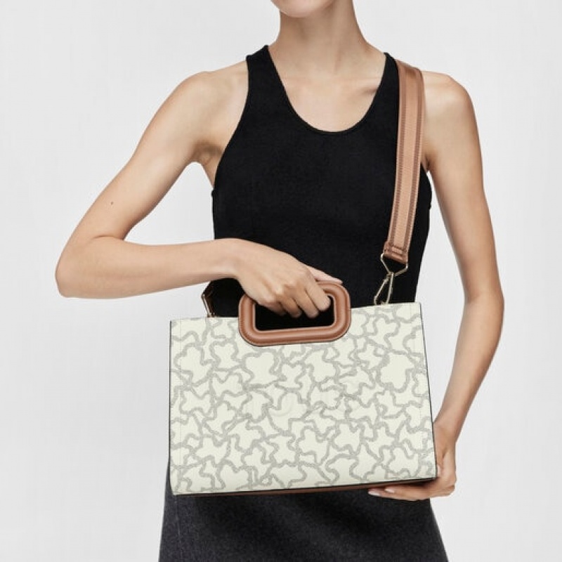 Tous Medium Kaos Icon Amaya Handtasche Beige | Österreich-SDZGIM462