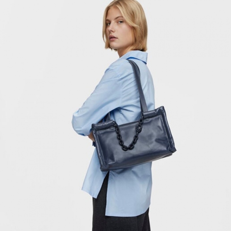 Tous Medium Leder Manifesto Handtasche Dunkelgrau | Österreich-MKJSRO602