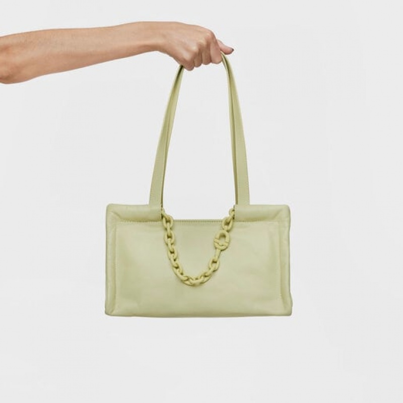 Tous Medium Leder Manifesto Handtasche Olivgrün Grün | Österreich-NFBQWM260