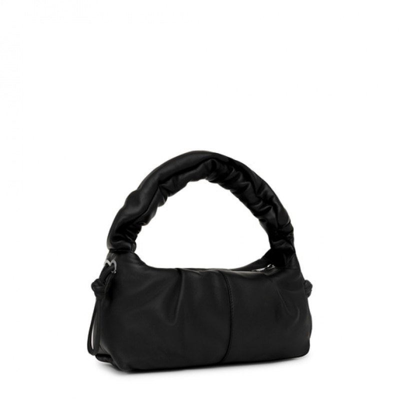 Tous Medium Leder Soft One Schultertasche Schwarz | Österreich-BFYONW986