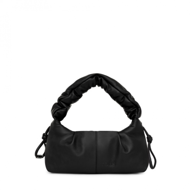 Tous Medium Leder Soft One Schultertasche Schwarz | Österreich-BFYONW986