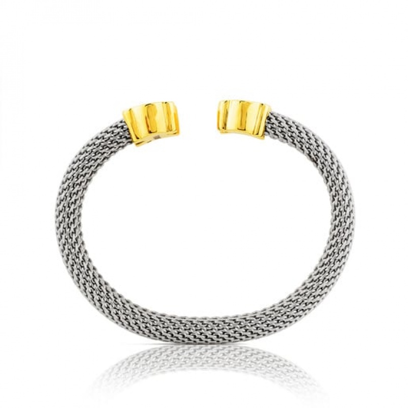 Tous Mesh Armreif Silber Gold | Österreich-ENDZWV317