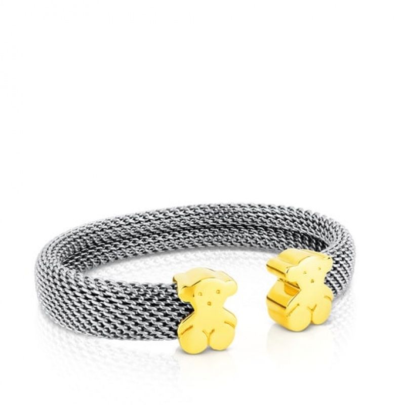 Tous Mesh Armreif Silber Gold | Österreich-ENDZWV317