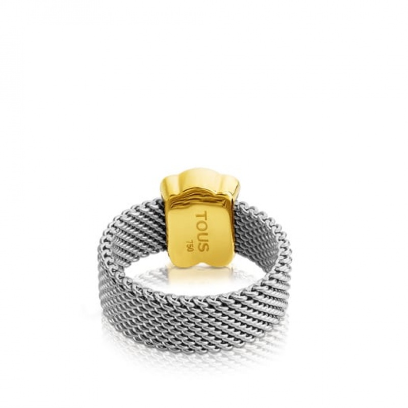 Tous Mesh Ring Silber Gold | Österreich-CHMBWF309