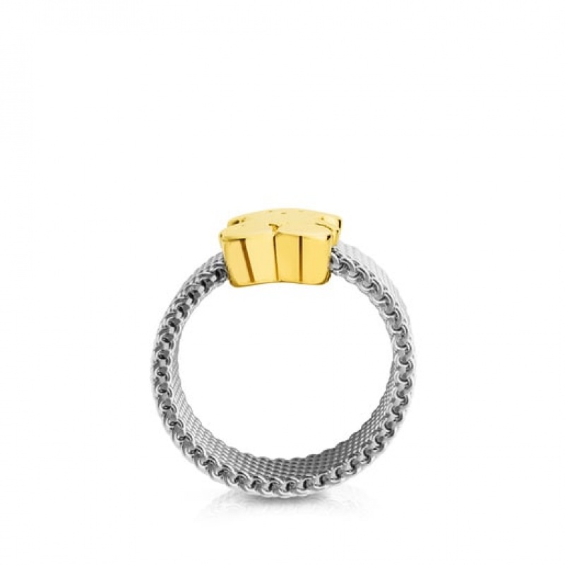 Tous Mesh Ring Silber Gold | Österreich-CHMBWF309