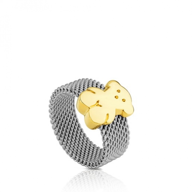 Tous Mesh Ring Silber Gold | Österreich-CHMBWF309