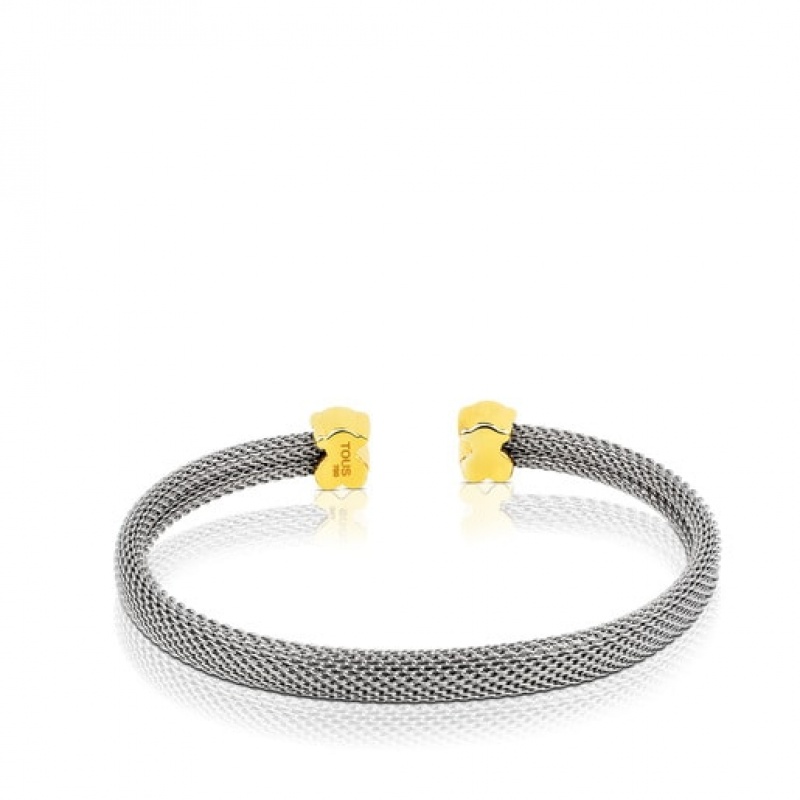 Tous Mesh Steel Armreif Silber Gold | Österreich-FXTQHP956
