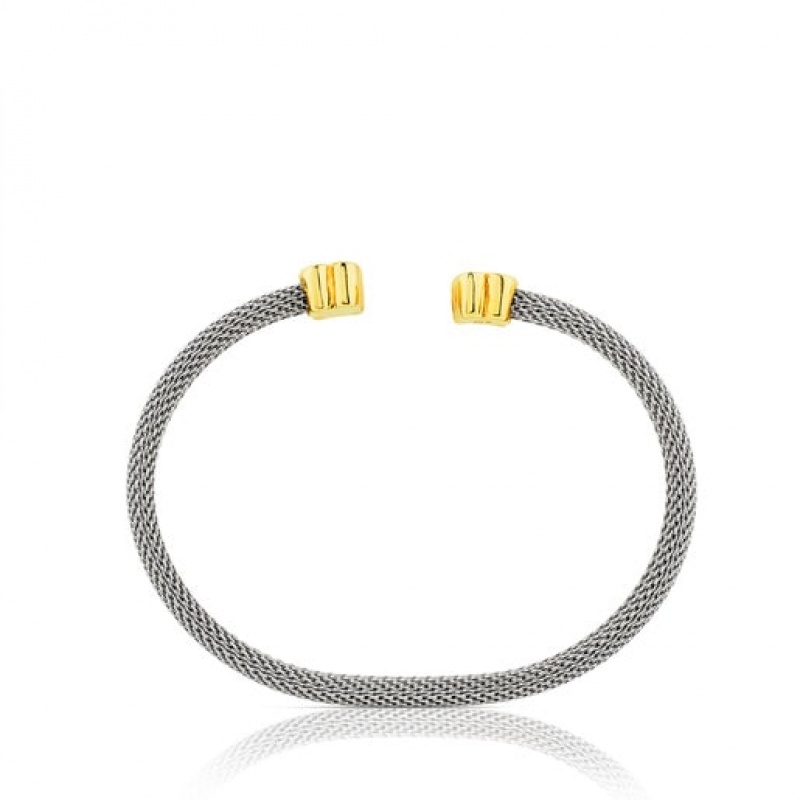 Tous Mesh Steel Armreif Silber Gold | Österreich-FXTQHP956