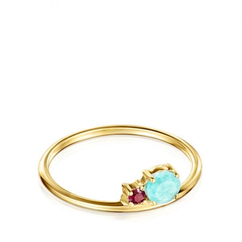 Tous Mini Ivette With Amazonite Ring Gold | Österreich-TELAJF248