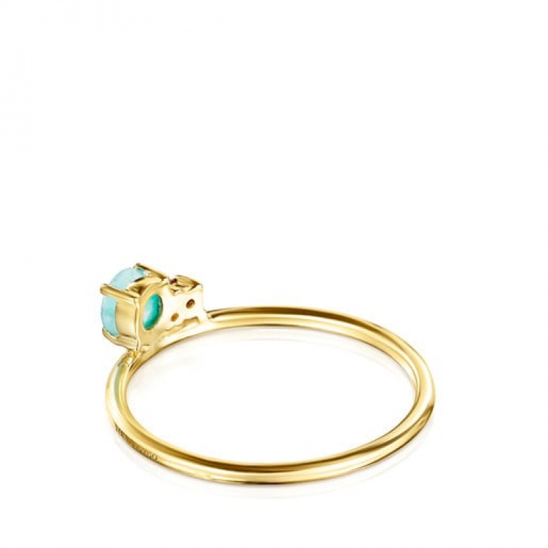 Tous Mini Ivette With Amazonite Ring Gold | Österreich-TELAJF248