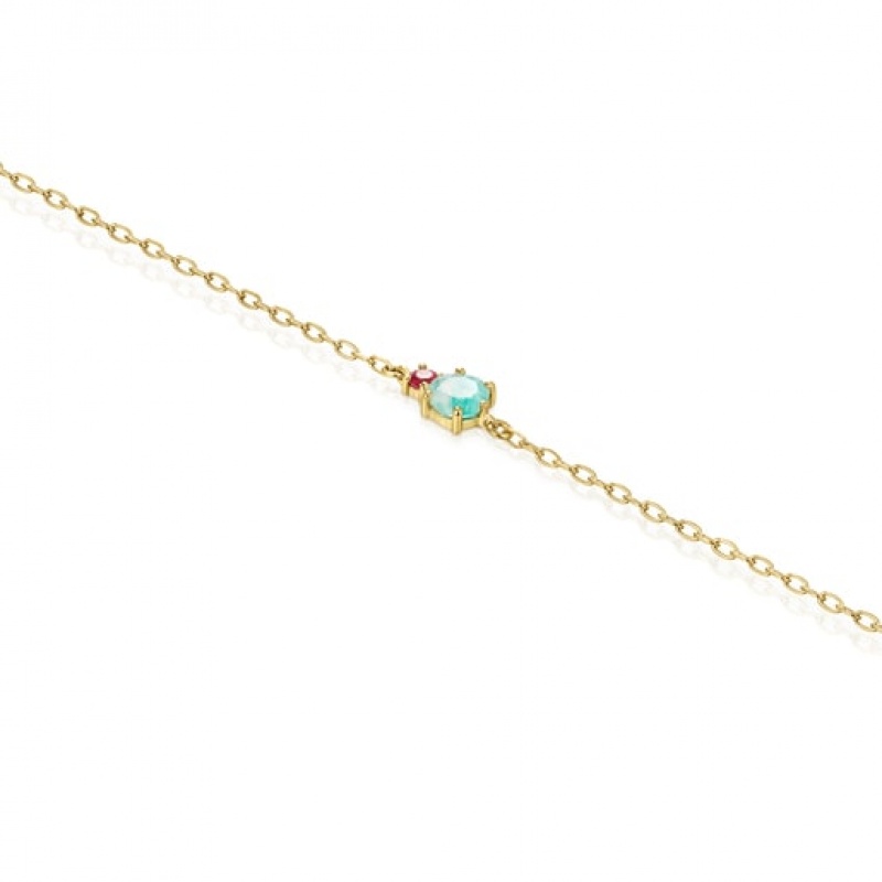 Tous Mini Ivette With Amazonite Ruby Armband Gold | Österreich-MCSTWY605