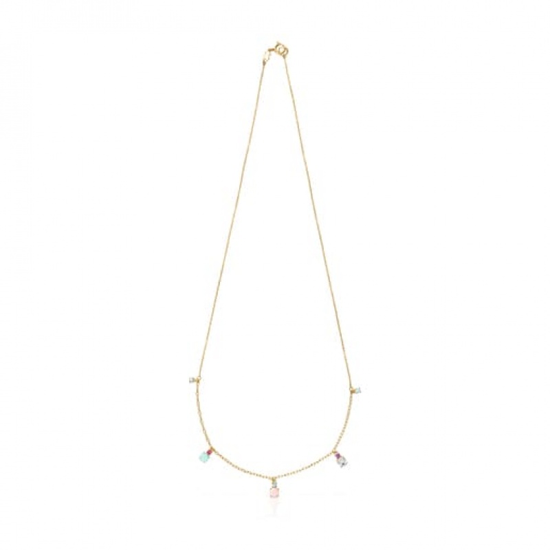 Tous Mini Ivette With Gemstones Halskette Gold | Österreich-EYATOD163