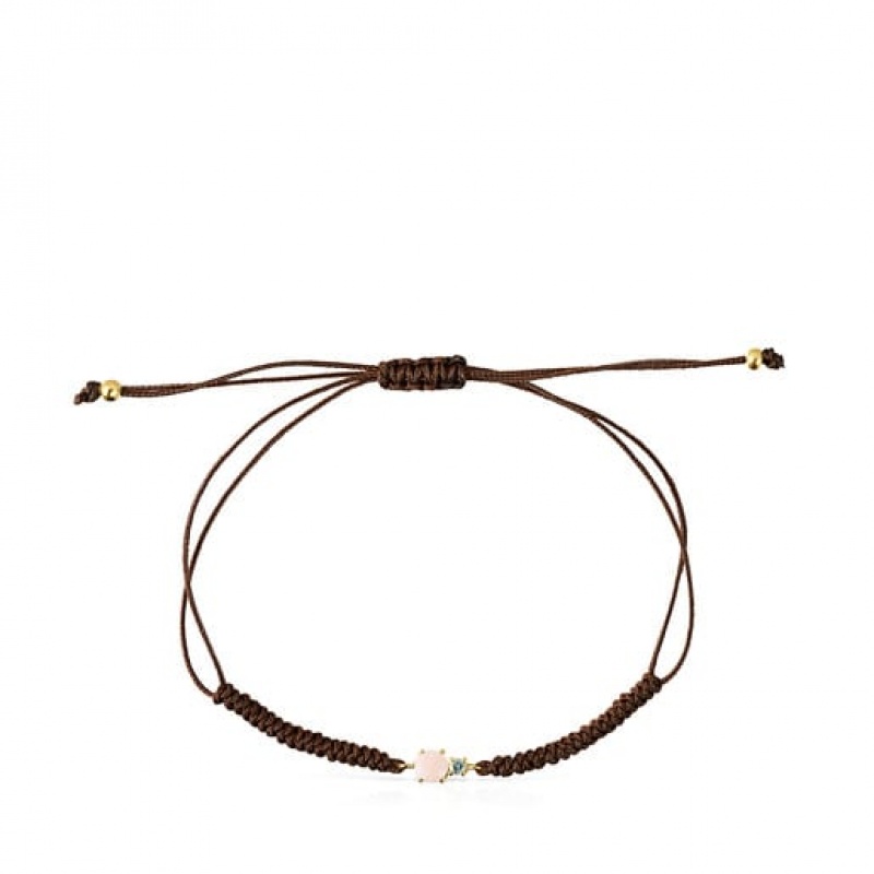 Tous Mini Ivette With Opal Topaz Brown Cord Armband Dunkelbraun | Österreich-NZCDME625