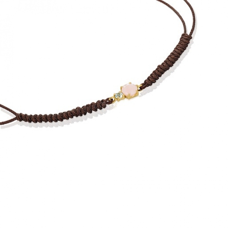Tous Mini Ivette With Opal Topaz Brown Cord Armband Dunkelbraun | Österreich-NZCDME625