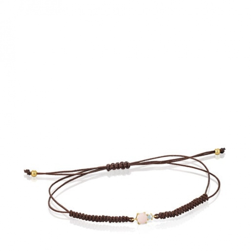 Tous Mini Ivette With Opal Topaz Brown Cord Armband Dunkelbraun | Österreich-NZCDME625