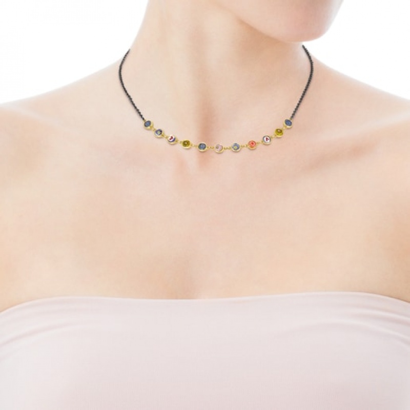 Tous Minifiore Murano Glass Halskette Silber | Österreich-KBLIZT241