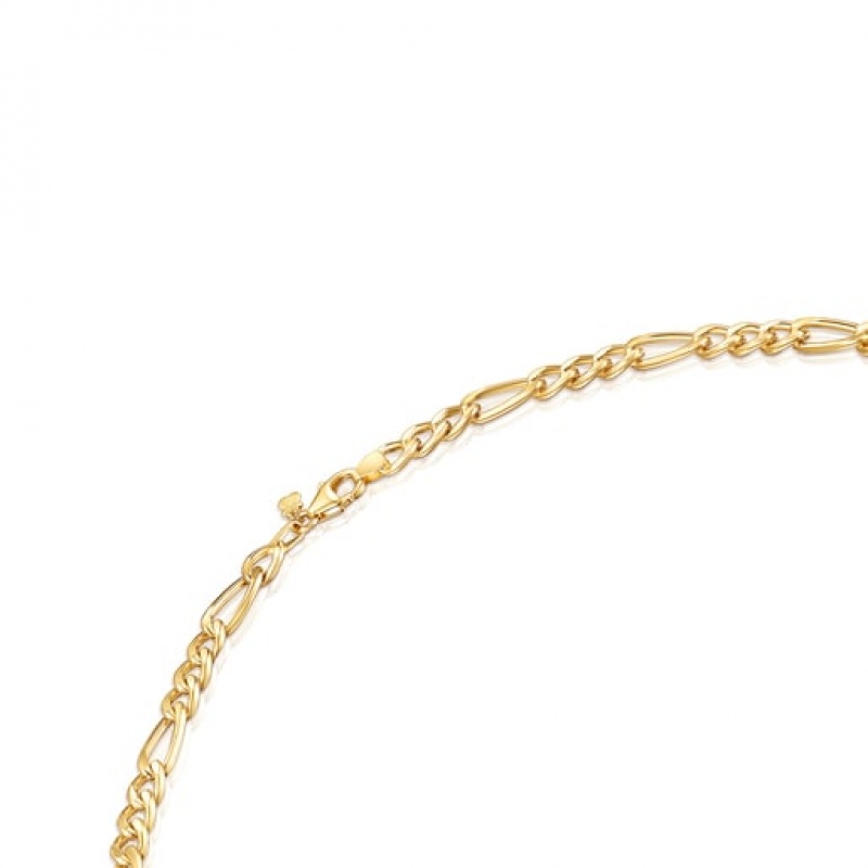 Tous Mix Curbed Choker Kettenriemen Gold | Österreich-KDSYWQ085