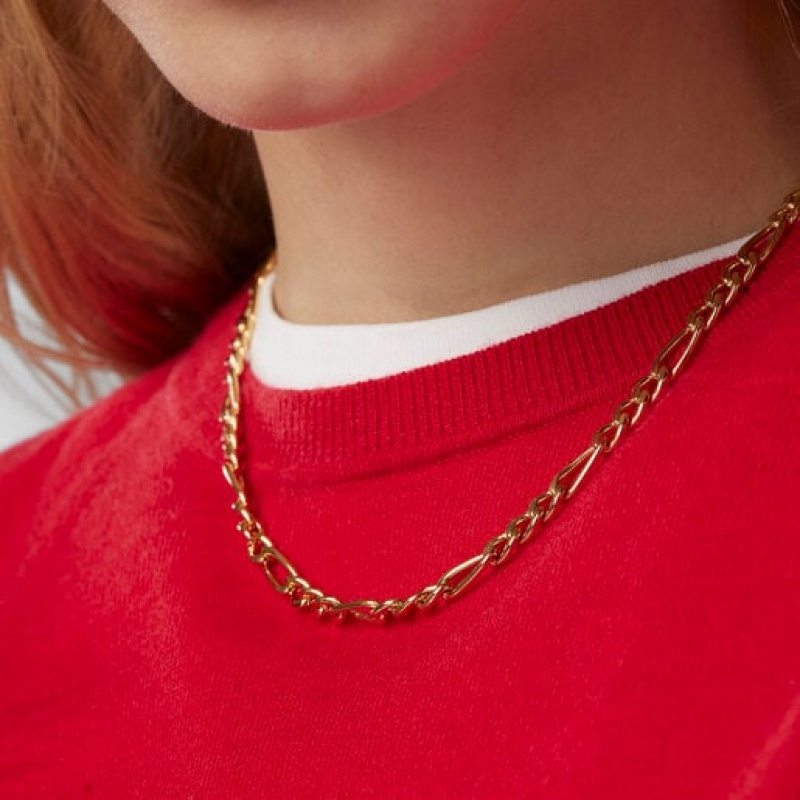 Tous Mix Curbed Choker Kettenriemen Gold | Österreich-KDSYWQ085