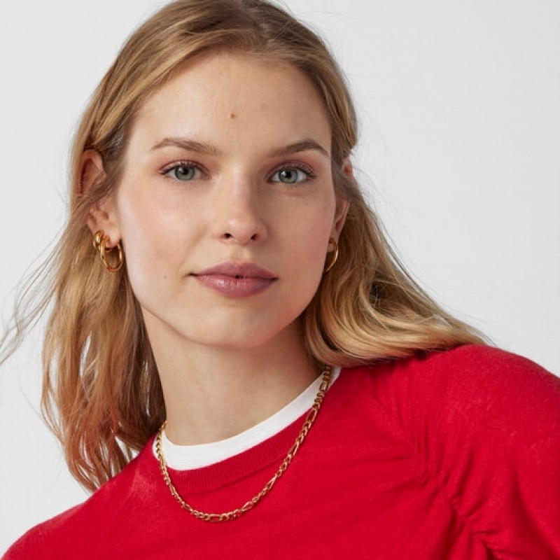 Tous Mix Curbed Choker Kettenriemen Gold | Österreich-KDSYWQ085