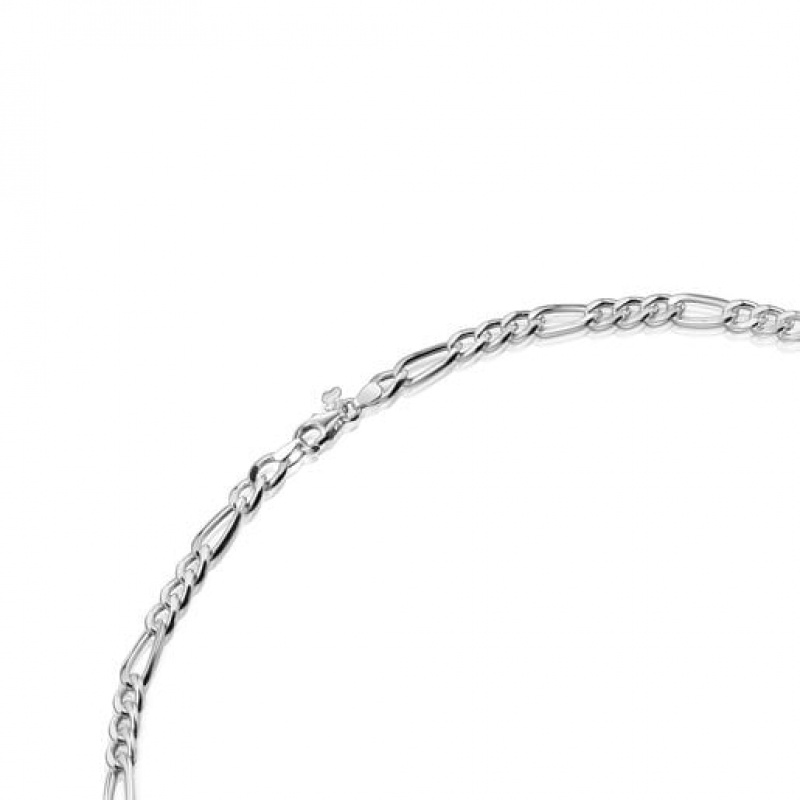 Tous Mix Curbed Choker Kettenriemen Silber | Österreich-HVFWSU536