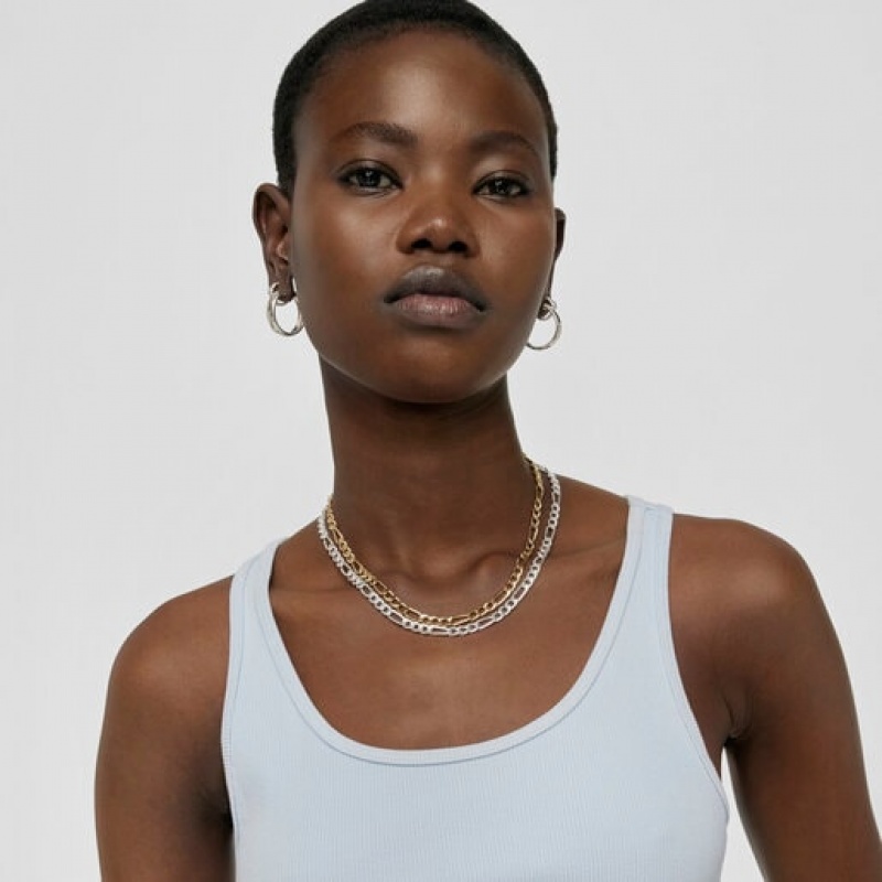 Tous Mix Curbed Choker Kettenriemen Silber | Österreich-HVFWSU536